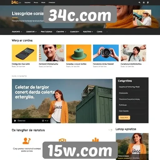 Exploração das funcionalidades do site 34c.com
